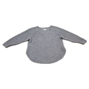 Lou & Grey Chunky Oversized V Neck Gray Alpaca Blend Sweater size‎ XS